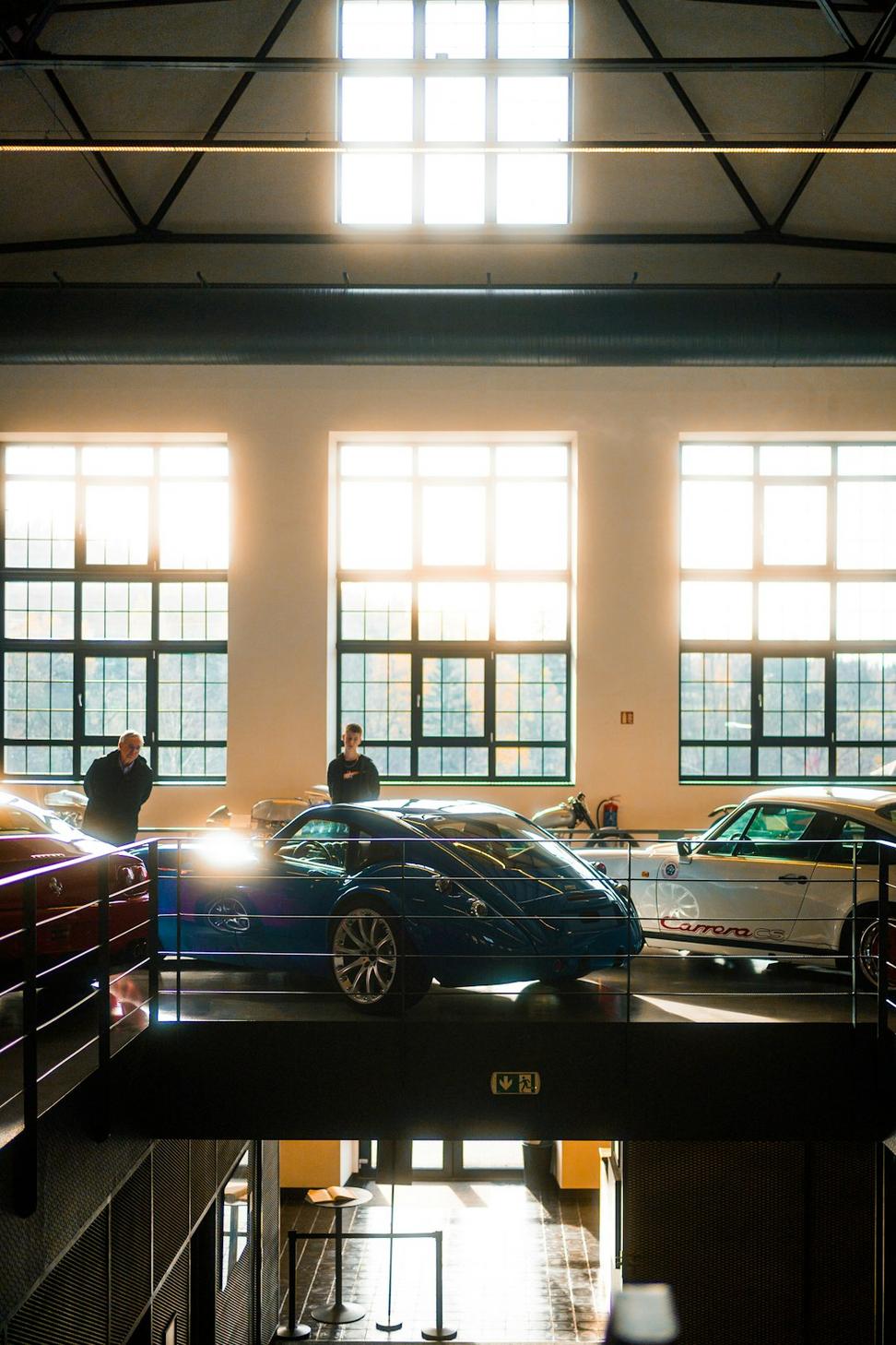 Luxury vehicle in workshop